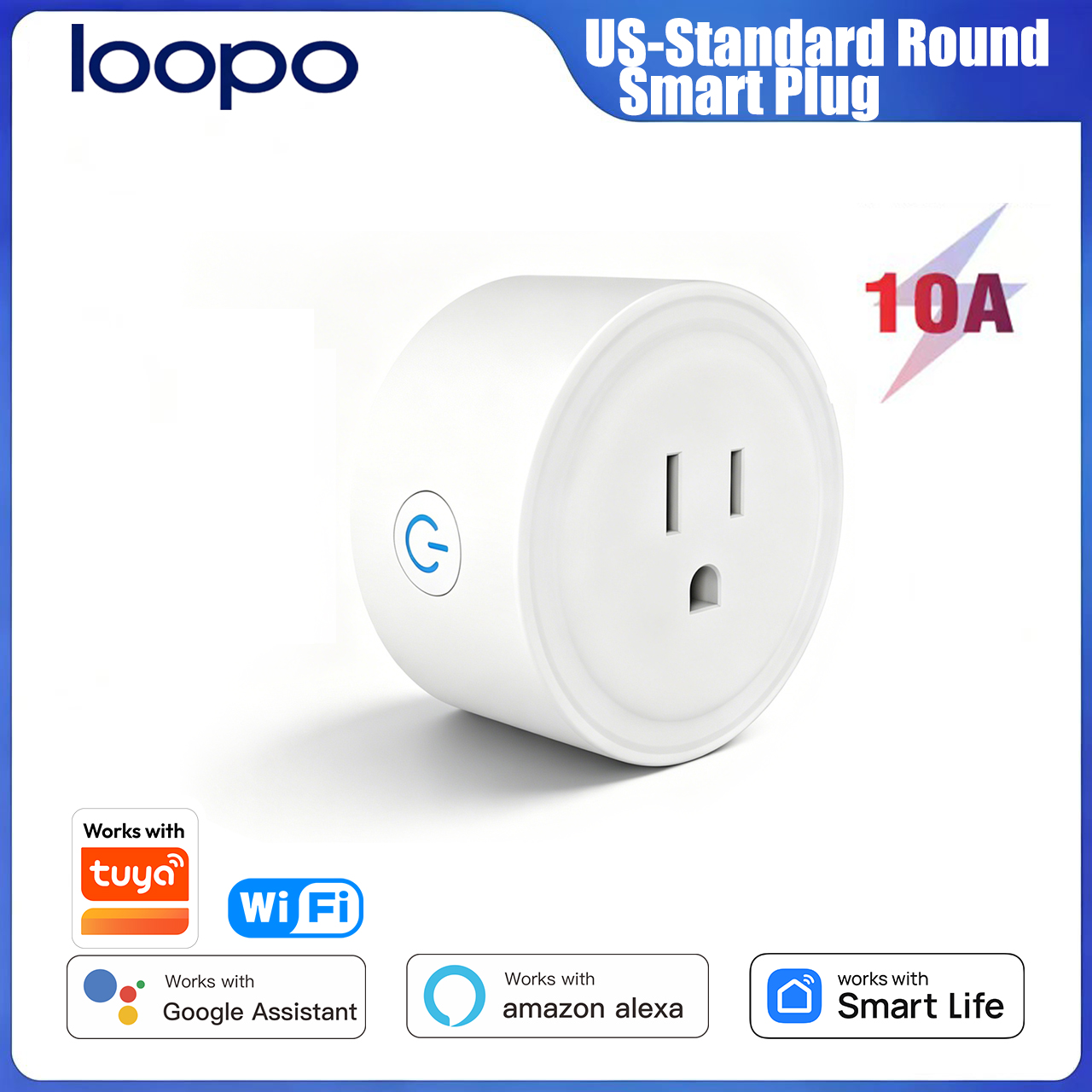 Wifi Smart Plug - Tuya WiFi US Round 10A Smart