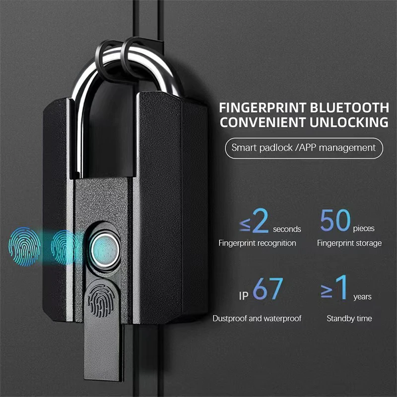 Smart Home Key - Smart Fingerprint Padlock TTLock Bluetooth APP+Program+Fingerprint+Key