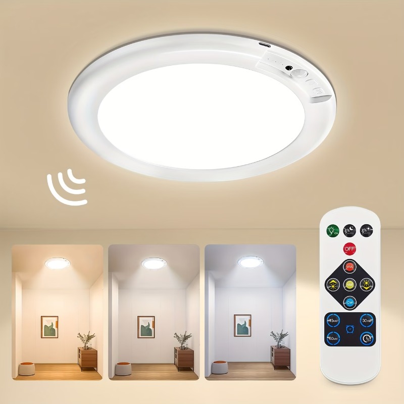 Motion Sensor Light - Motion Sensor LED Ceiling Light Rechargeable