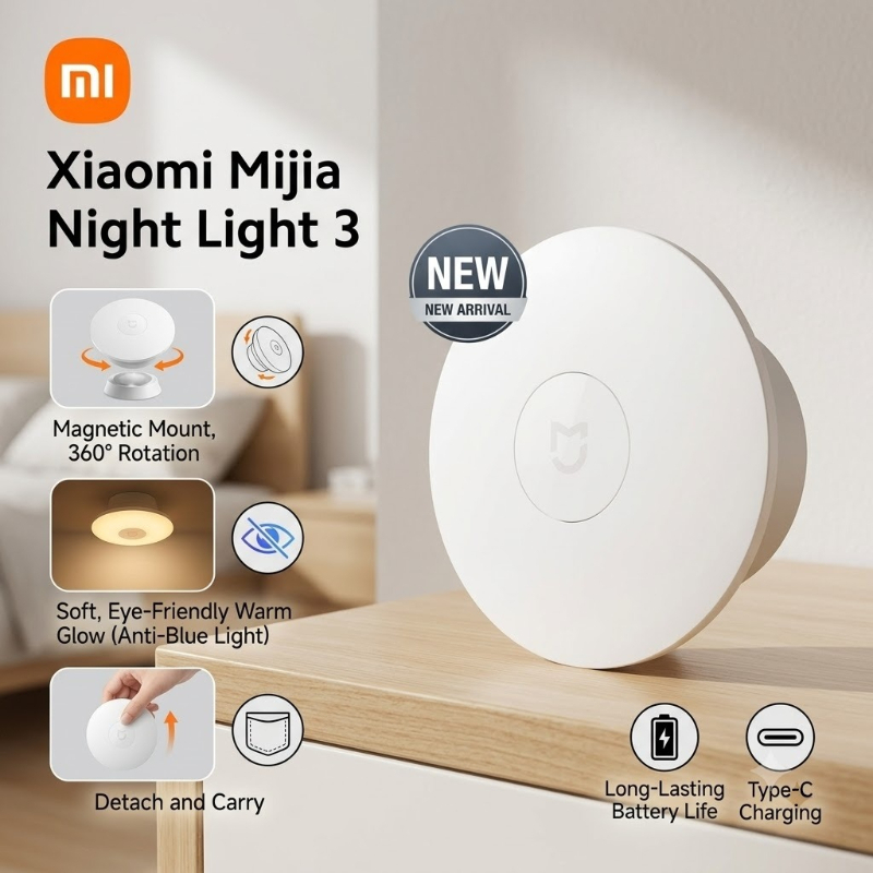 Smart Home Os - Xiaomi Night Light 3 Rechargeable Night