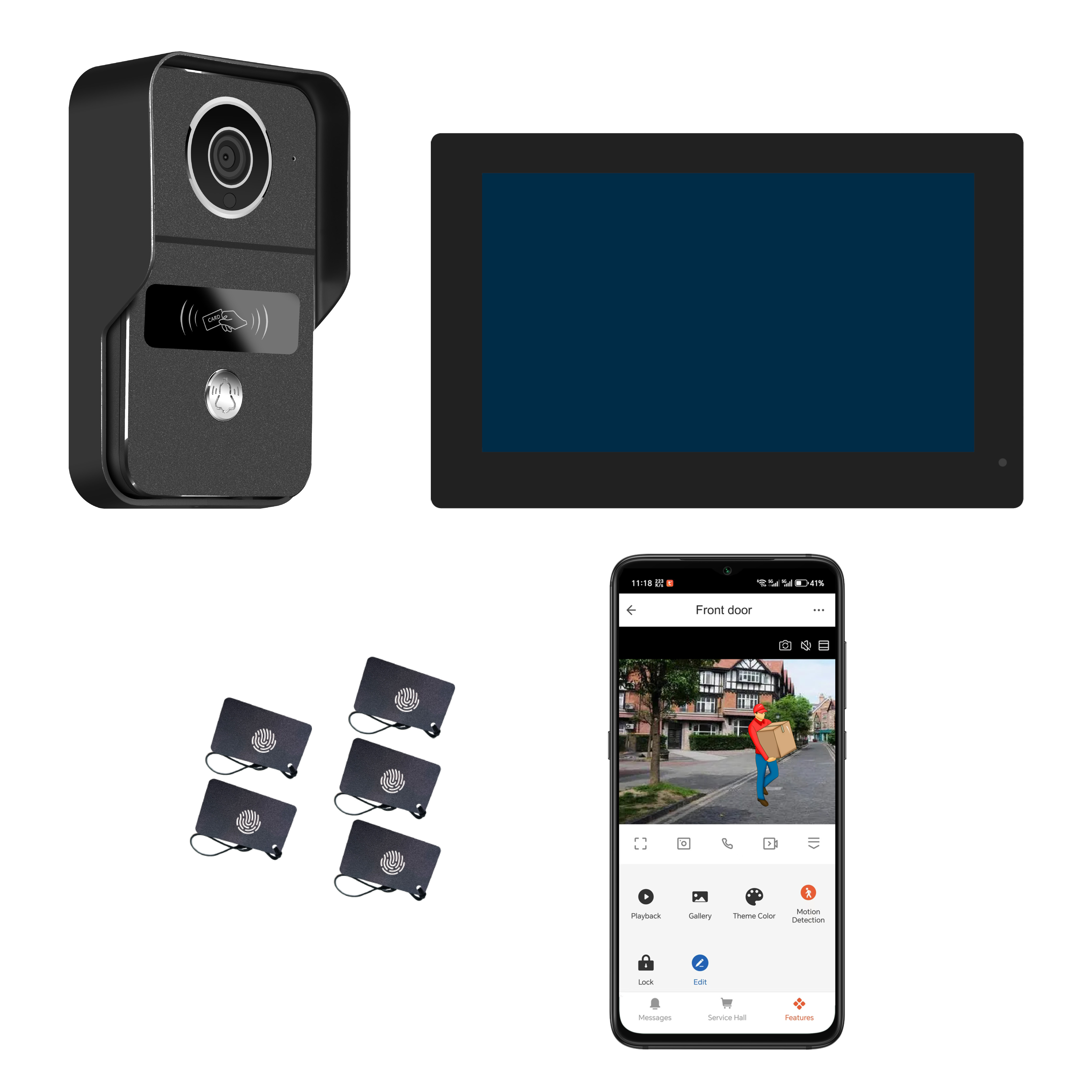 7Inch IPS Screen 2MP  Tuya APP - Wifi Doorbell Camera のレビューと価格