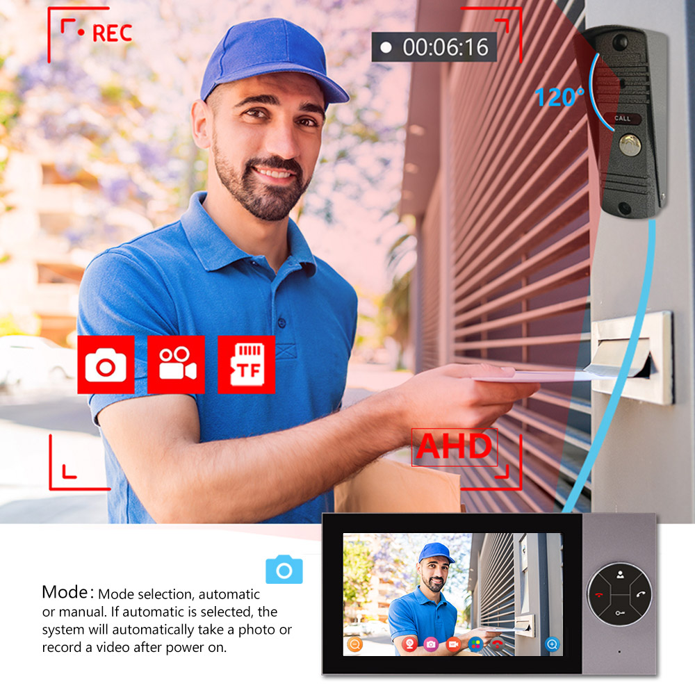 7Inch IPS Screen 2MP 1080P Tuy - Wifi Doorbell Camera のレビューと価格