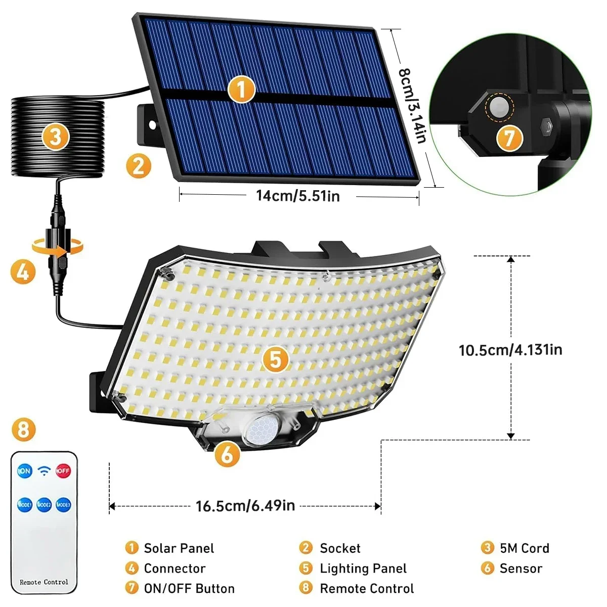234LED Solar Outdoor Lights Mo - Motion Sensor Light のレビューと価格
