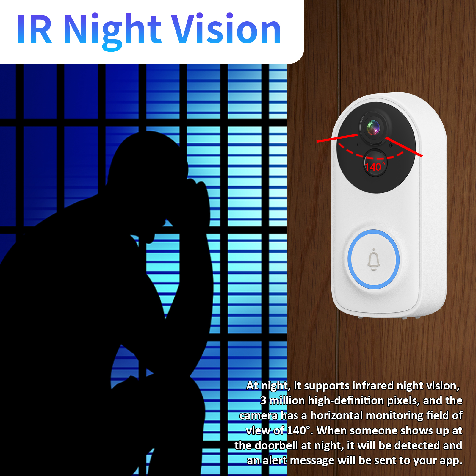 3MP 1296P iCsee APP Wireless W - Wifi Doorbell Camera のレビューと価格