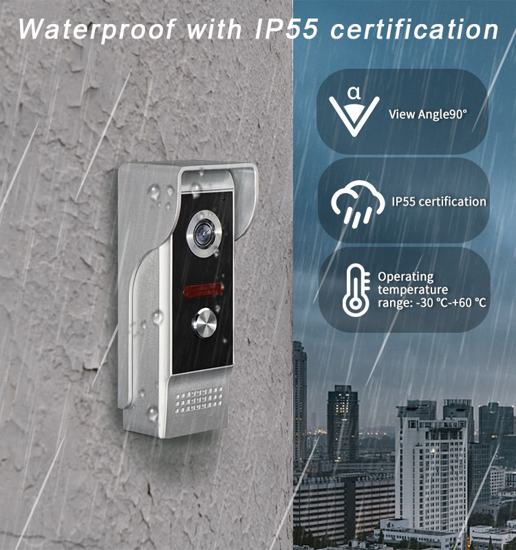 9Inch HD Screen Tuya APP Wired - Wifi Doorbell Camera のレビューと価格