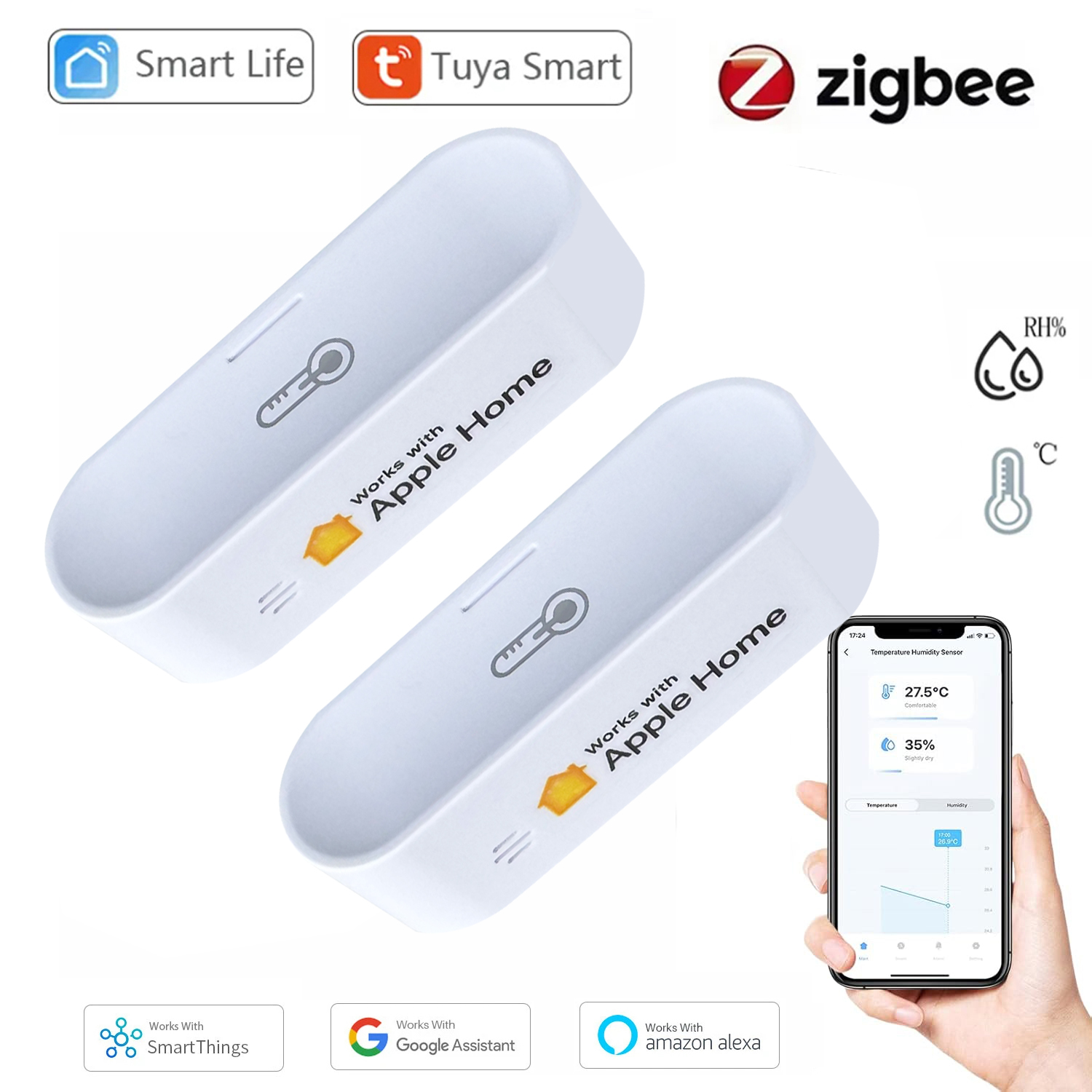 Tuya Smart Zigbee Temperature  - Smart Home Apple のレビューと価格