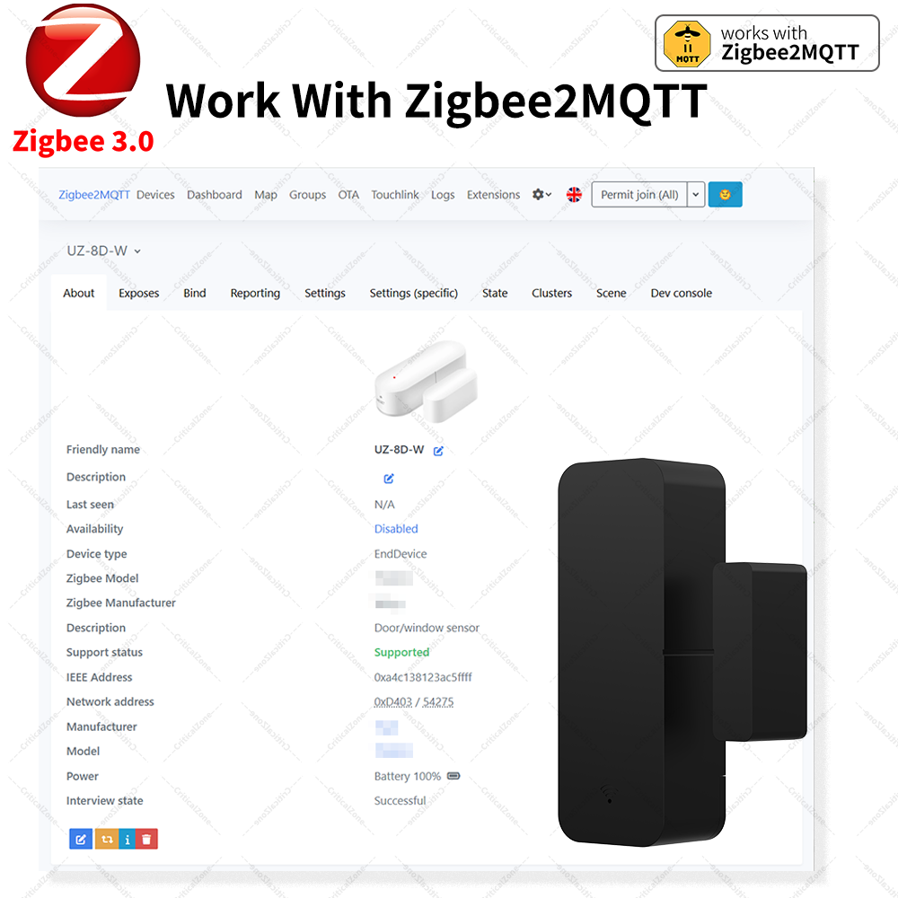 Zigbee 3.0 Door Window Sensor  - Smart Home Yandex のレビューと価格