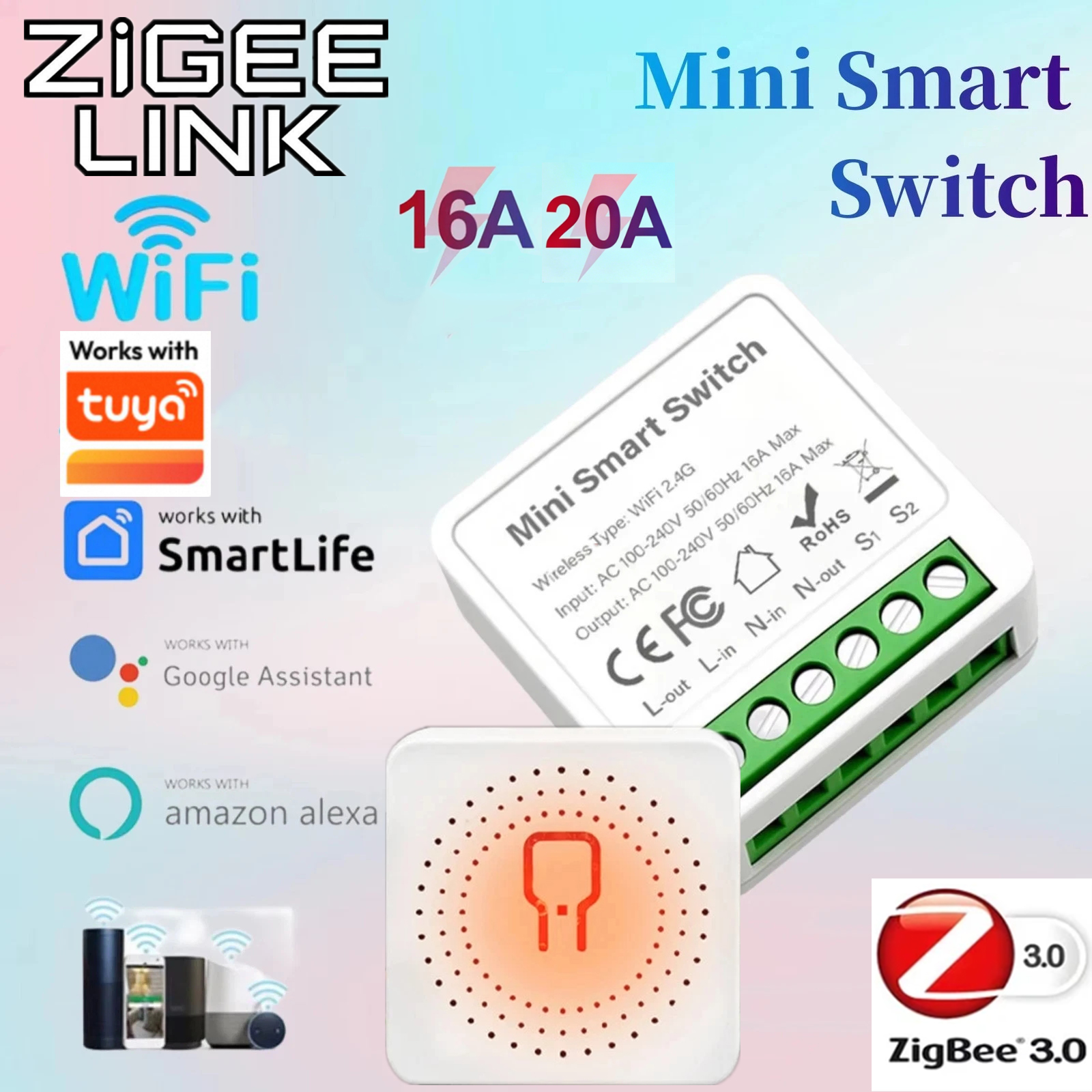 For Tuya Mini Smart WiFi Switc - Smart Home Button のレビューと価格