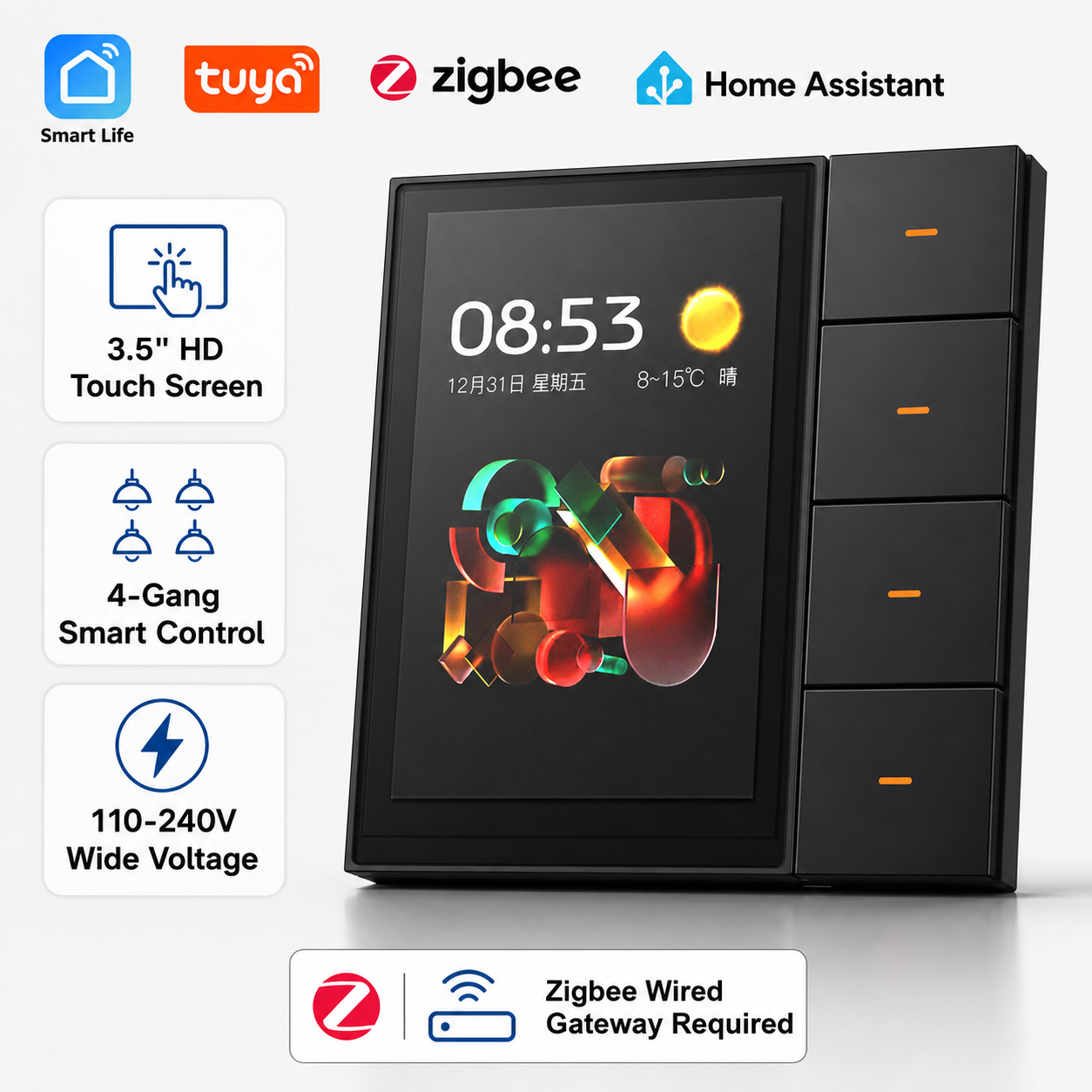 F3-pro Tuya Smart Panel ZigBee - Smart Home Touchscreen Control Panel のレビューと価格
