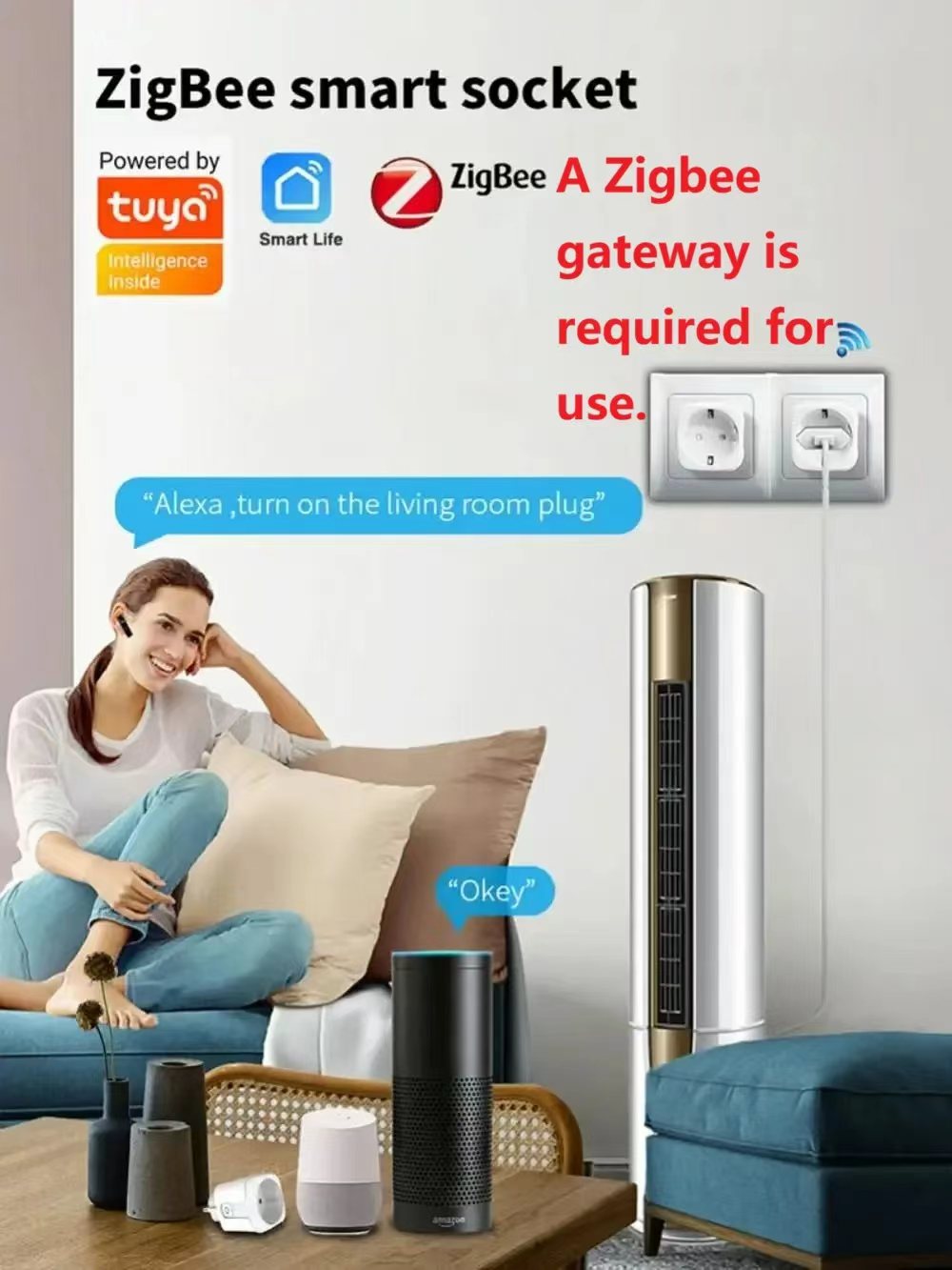 Tuya Zigbee Smart Plug 16A/20A - Smart Home Yandex のレビューと価格