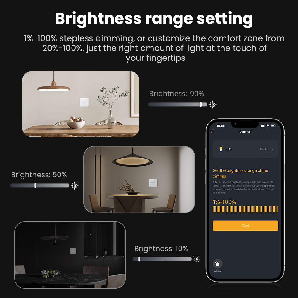 AVATTO WiFi 1/2 Gang Smart Dim - Smart Home Touchscreen Control Panel のレビューと価格