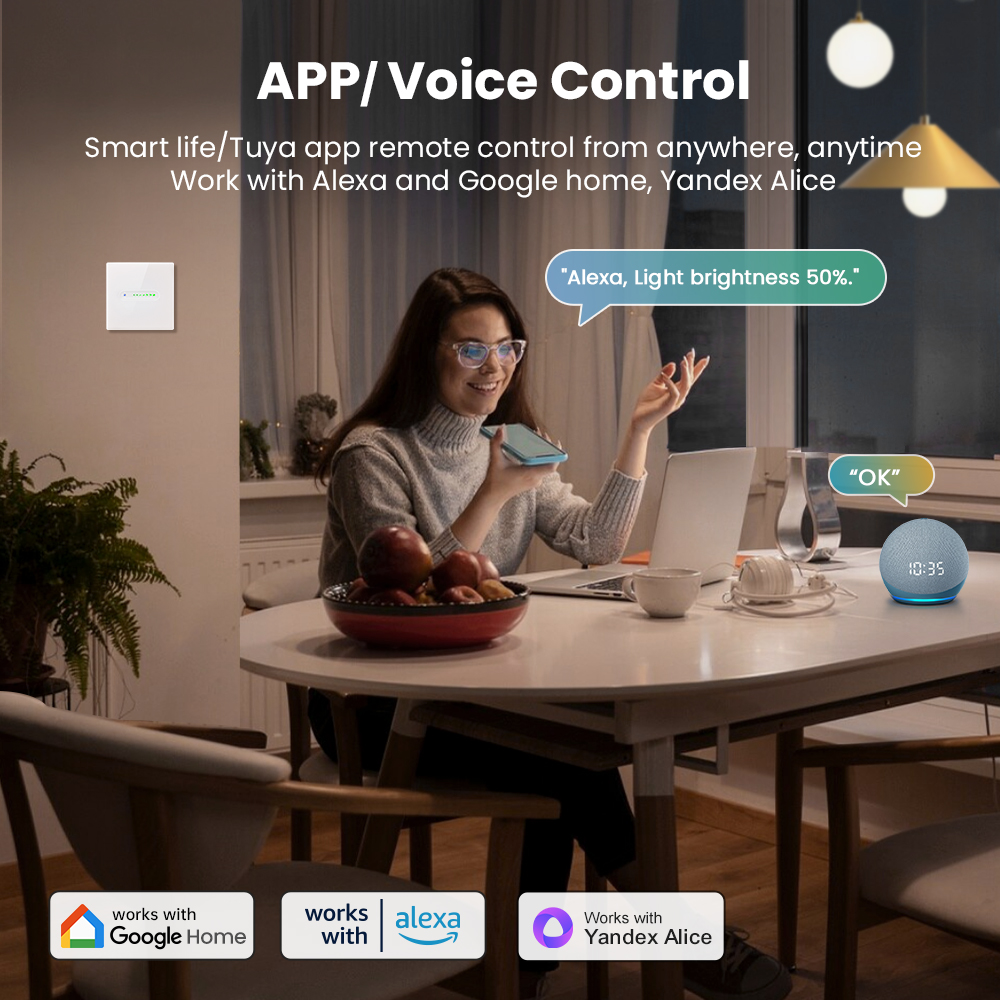 AVATTO WiFi 1/2 Gang Smart Dim - Smart Home Touchscreen Control Panel のレビューと価格