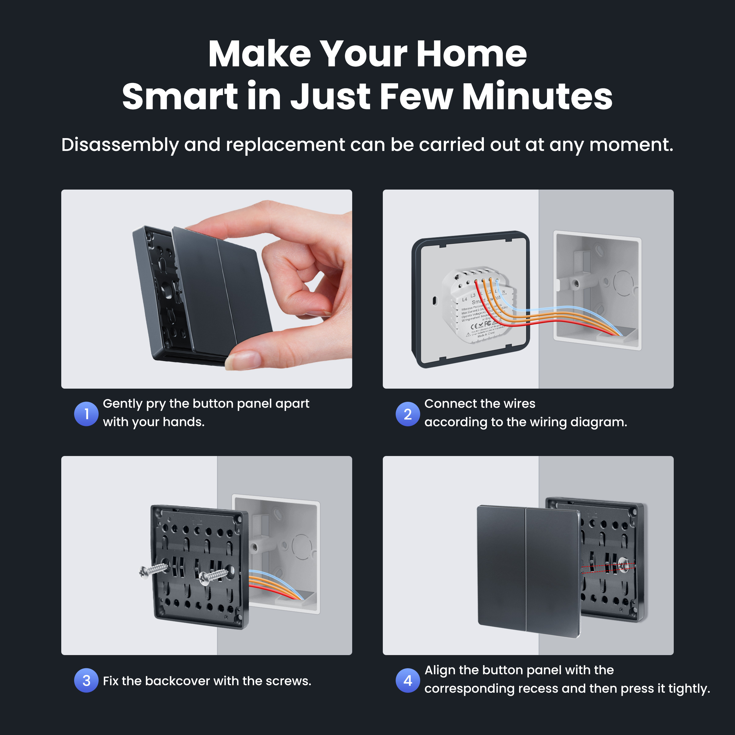 GIRIER Smart Light Switch WiFi - Smart Home Button のレビューと価格