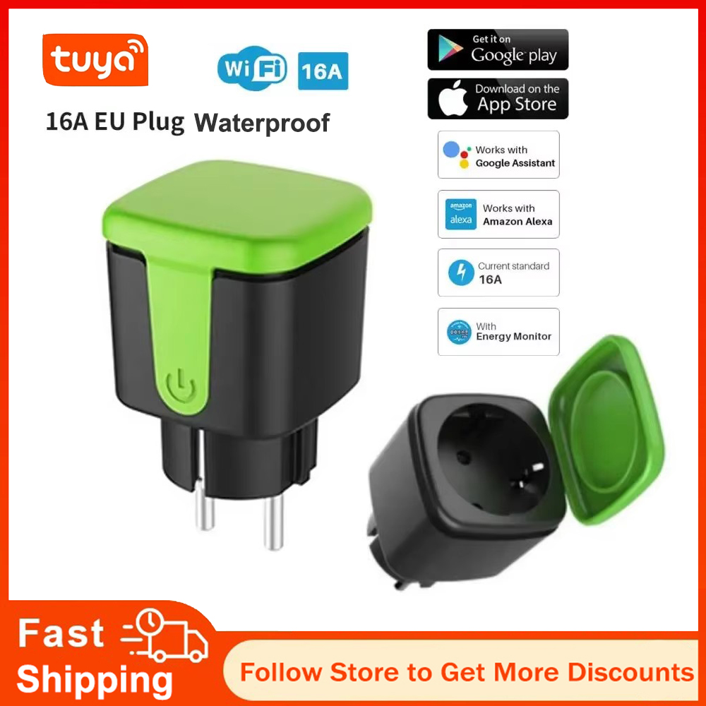 Tuya EU 16A WiFi Smart Waterpr - Wifi Smart Plug のレビューと価格
