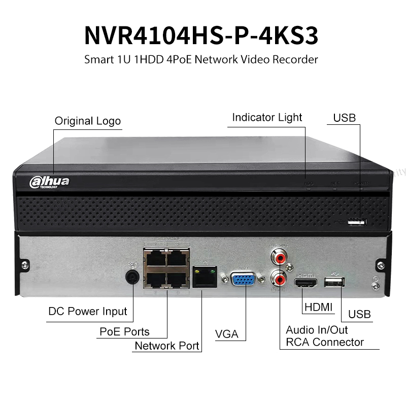 Dahua 4 8 POE 4K Network Video - Smart Home Microsoft のレビューと価格