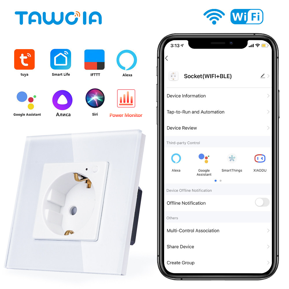 TAWOIA Wifi Wall Socket EU Sta - Smart Home Yandex のレビューと価格