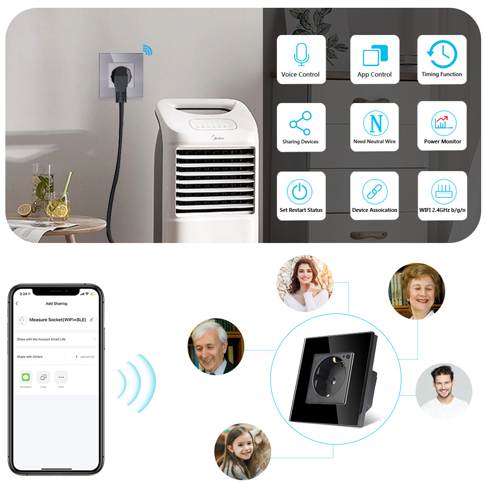 TAWOIA Wifi Wall Socket EU Sta - Smart Home Yandex のレビューと価格
