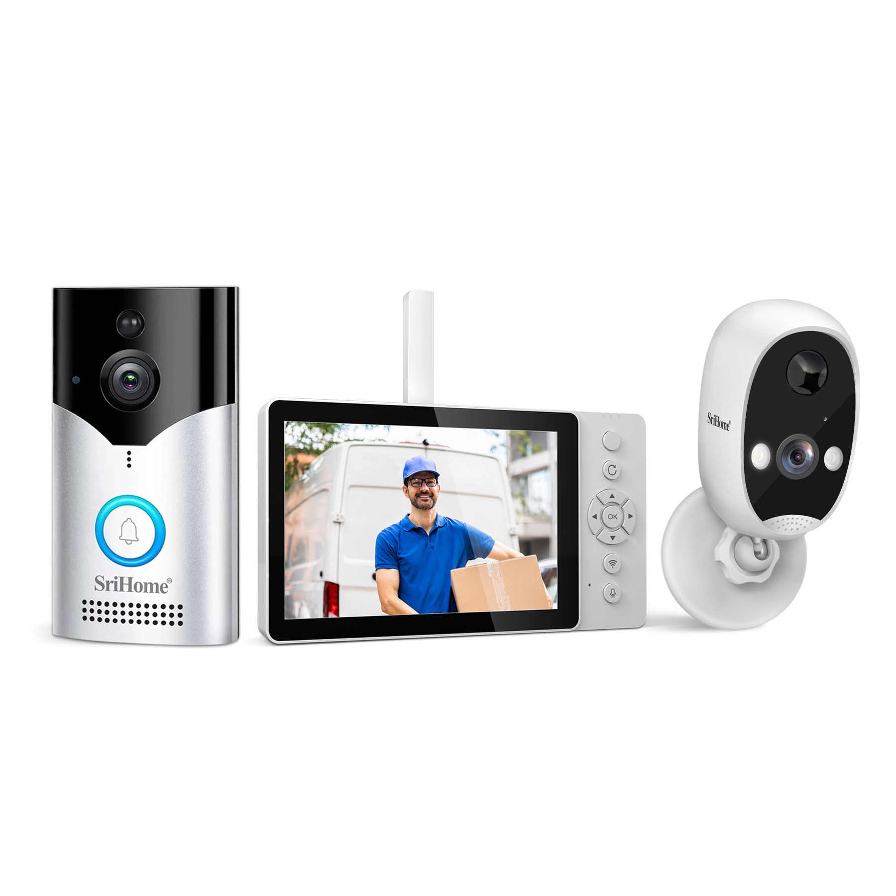 Srihome SH054+DH008 4MP 1400P  - Wifi Doorbell Camera のレビューと価格