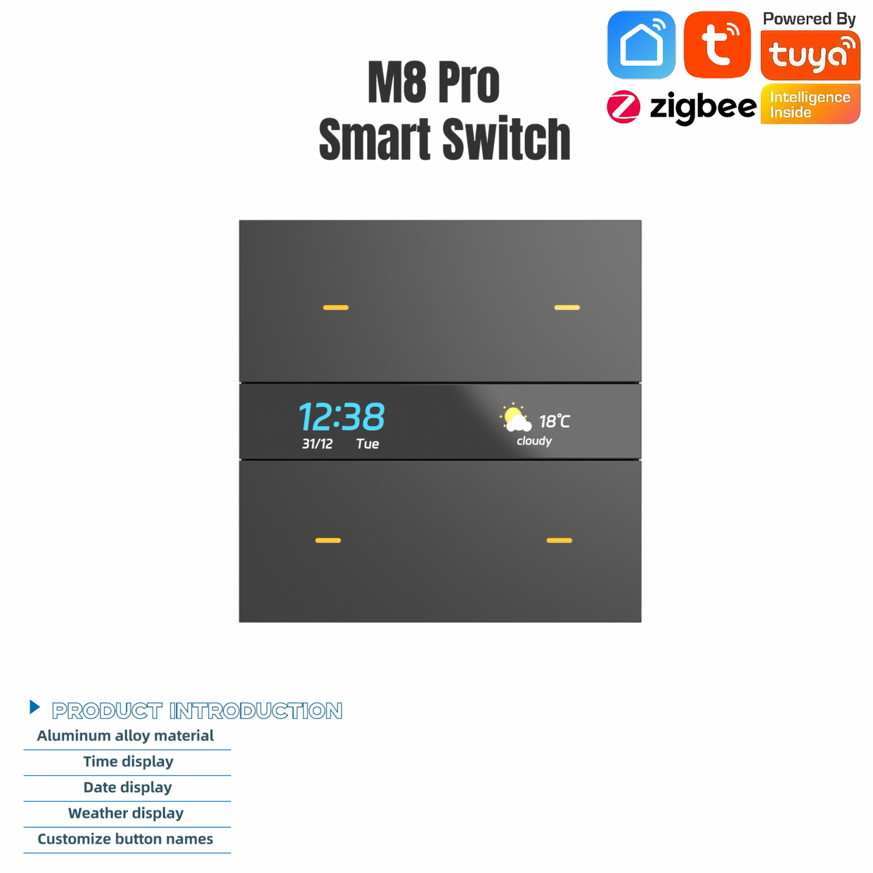 M8Pro Tuya Smart Switch & Zigb - Smart Home Key のレビューと価格