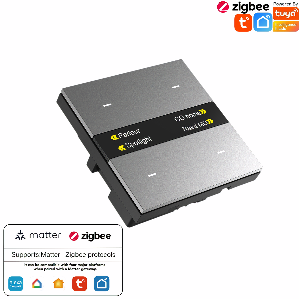 M8Pro Tuya Smart Switch & Zigb - Smart Home Key のレビューと価格