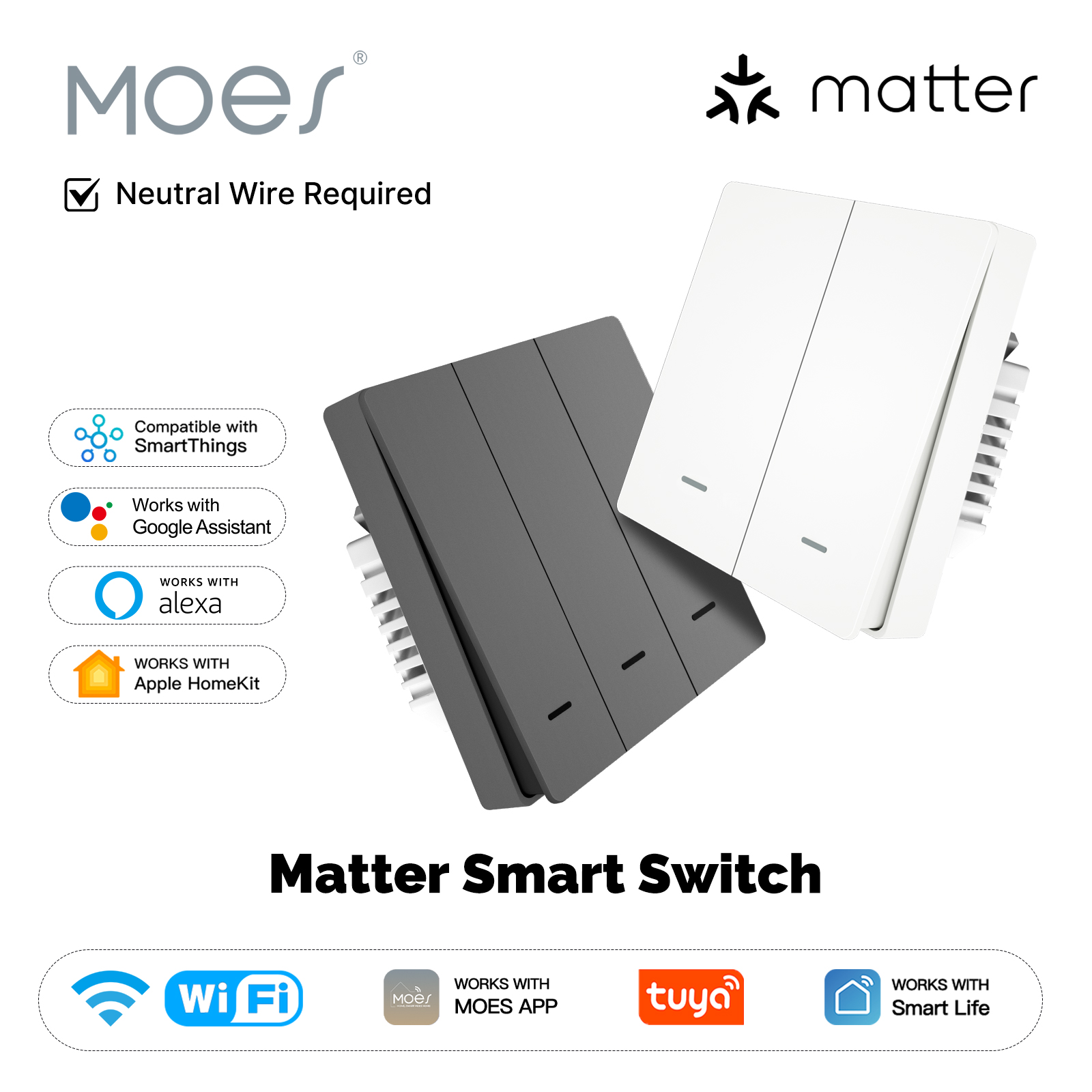 MOES Matter Tuya WiFi Smart Li - Smart Home Apple のレビューと価格
