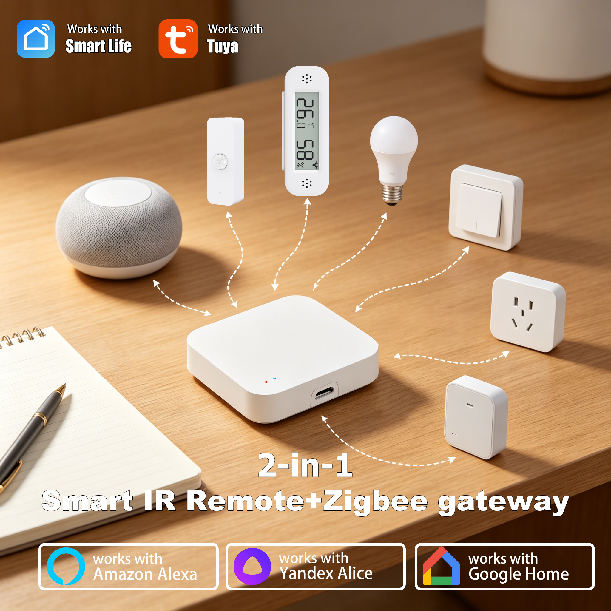 Tuya Zigbee 3.0 Gateway IR Rem - Smart Home Full System のレビューと価格