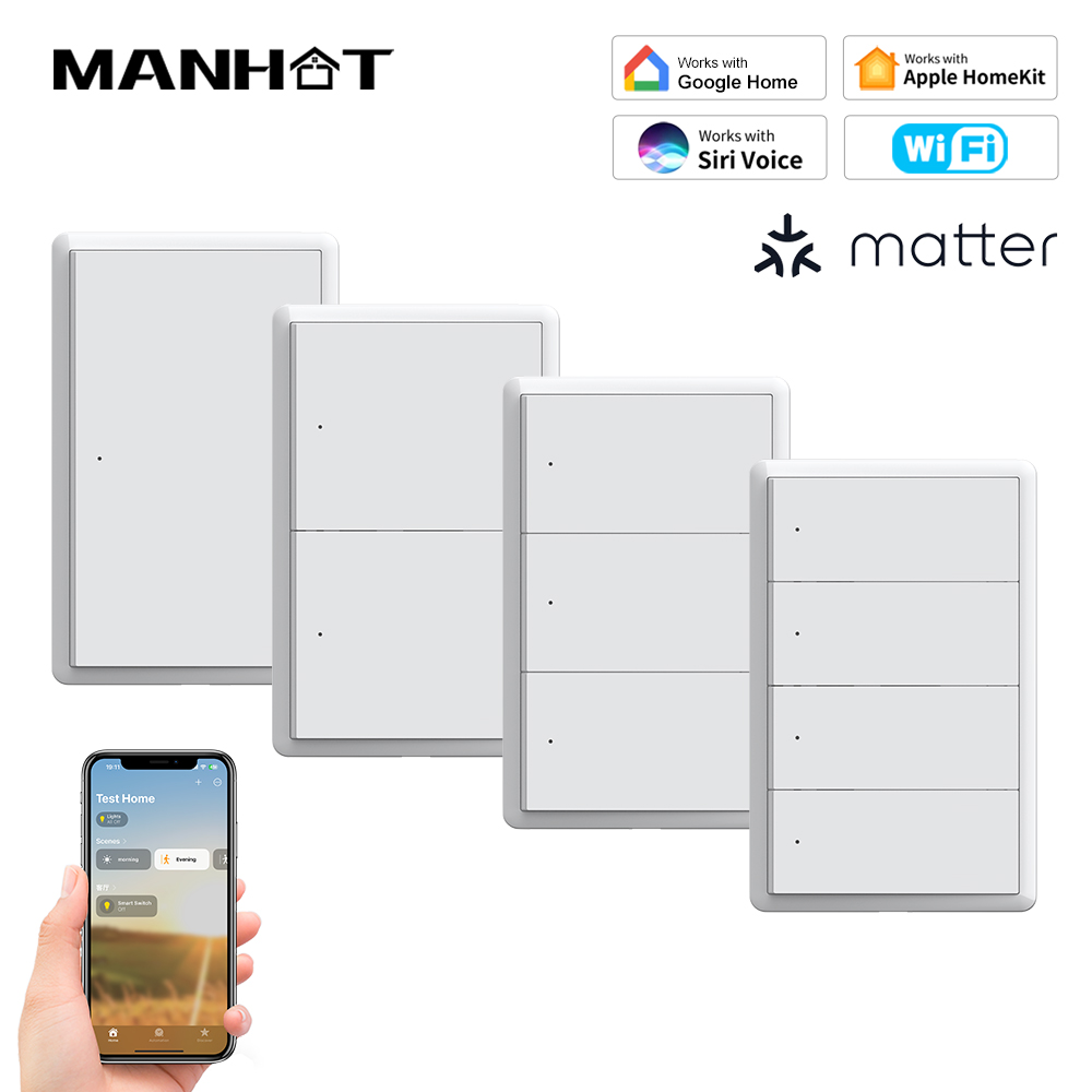 MANHOT Homekit WiFi Smart Swit - Smart Home Button のレビューと価格