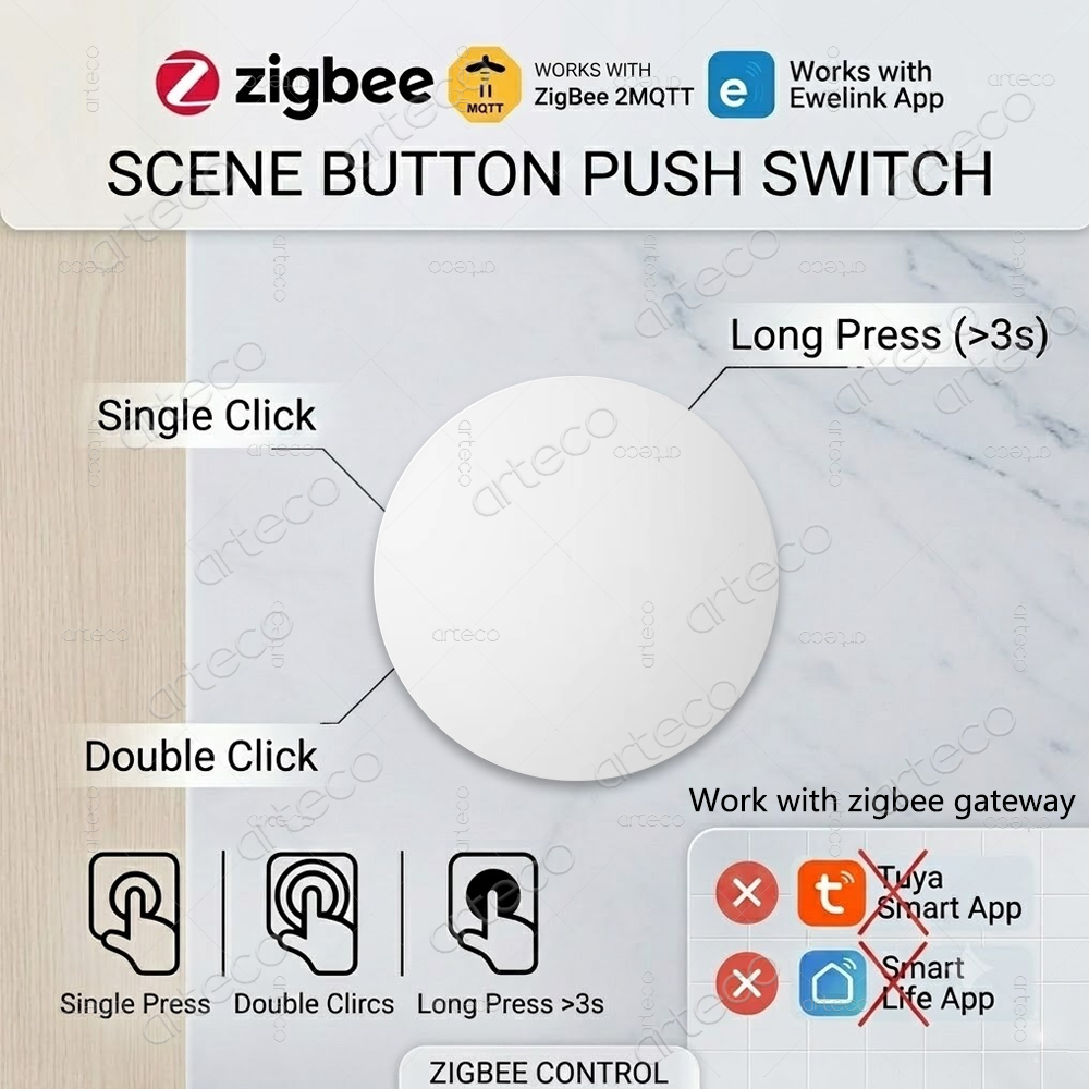 Zigbee Button Scene Switch Wir - Smart Home Keyestudio のレビューと価格