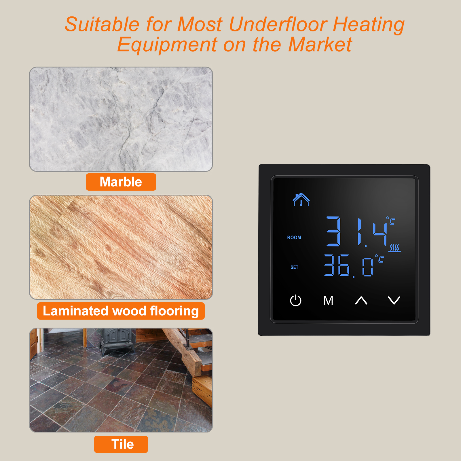 Smart Thermostat 16A Floor Hea - Wifi Thermostat のレビューと価格