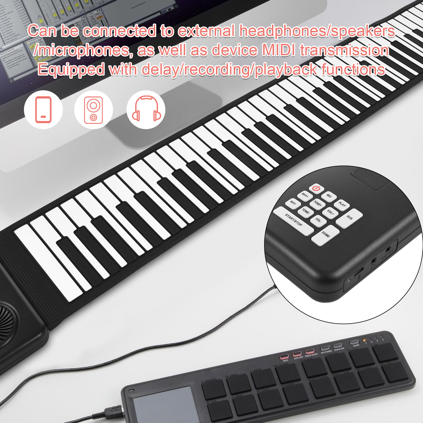 88 Key Portable Piano Handroll - Smart Home Keyestudio のレビューと価格