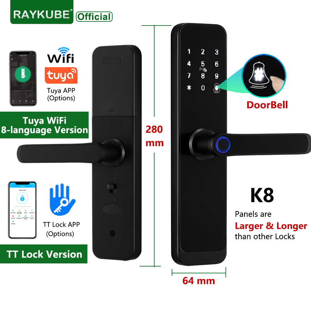 RAYKUBE K8 Smart Door Lock TTl - Smart Home Keyestudio のレビューと価格