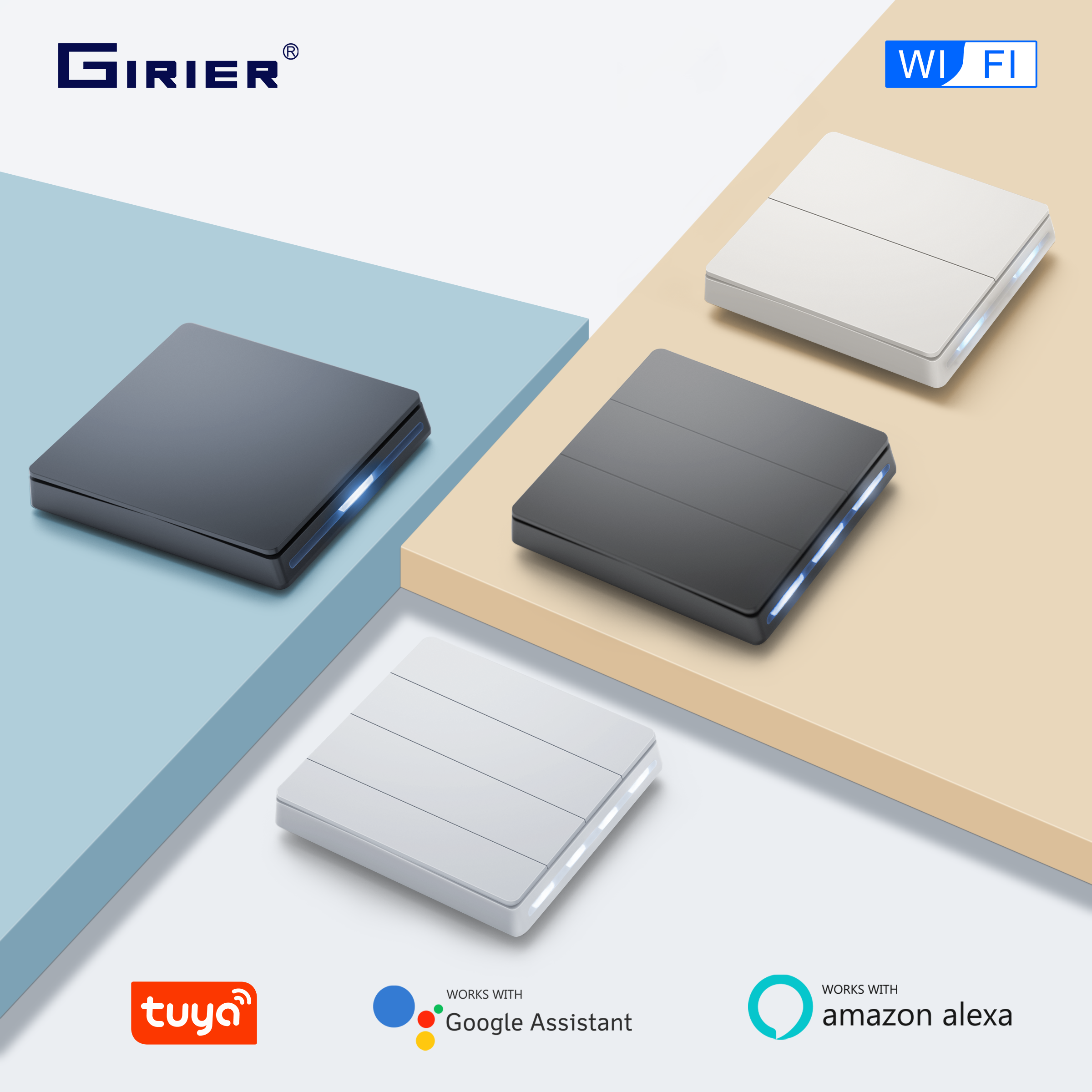 GIRIER Smart Light Switch WiFi - Smart Home Button のレビューと価格