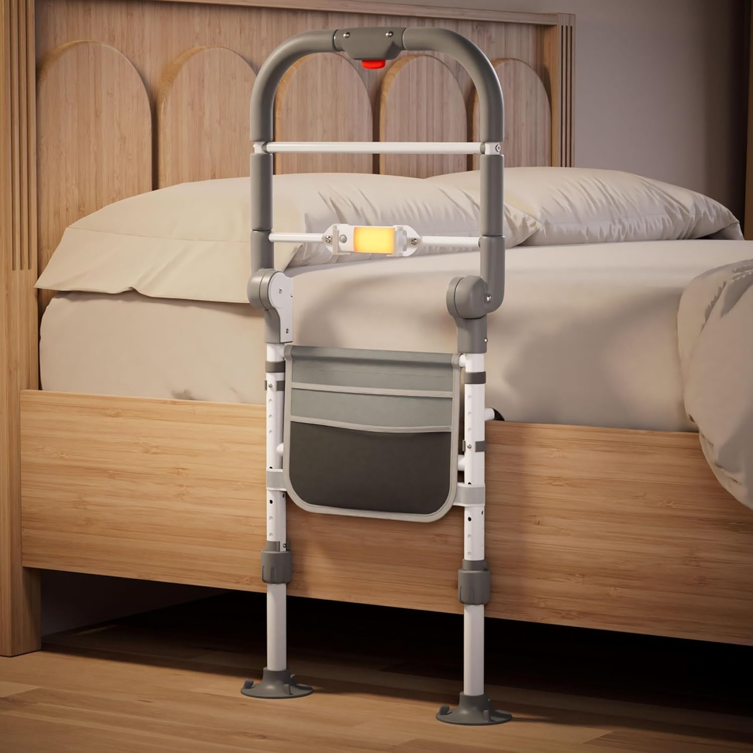 Foldable Bed Rail for Elderly  - Motion Sensor Light のレビューと価格