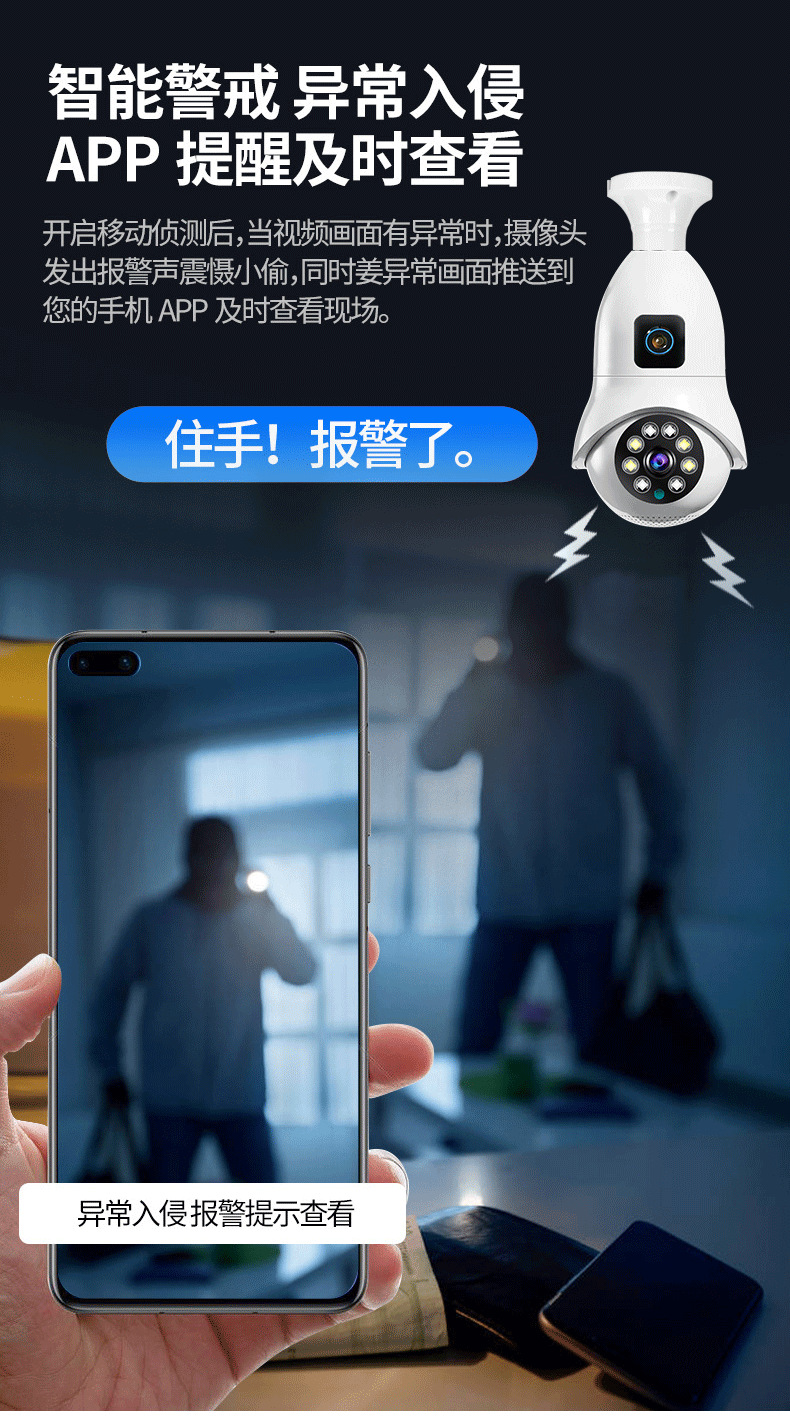 4MP UHD V380 APP Dual Lens E27 - Smart Home Windows App のレビューと価格