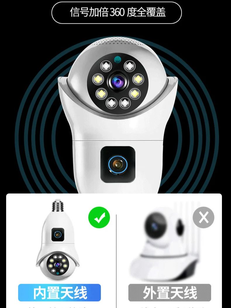4MP UHD V380 APP Dual Lens E27 - Smart Home Windows App のレビューと価格