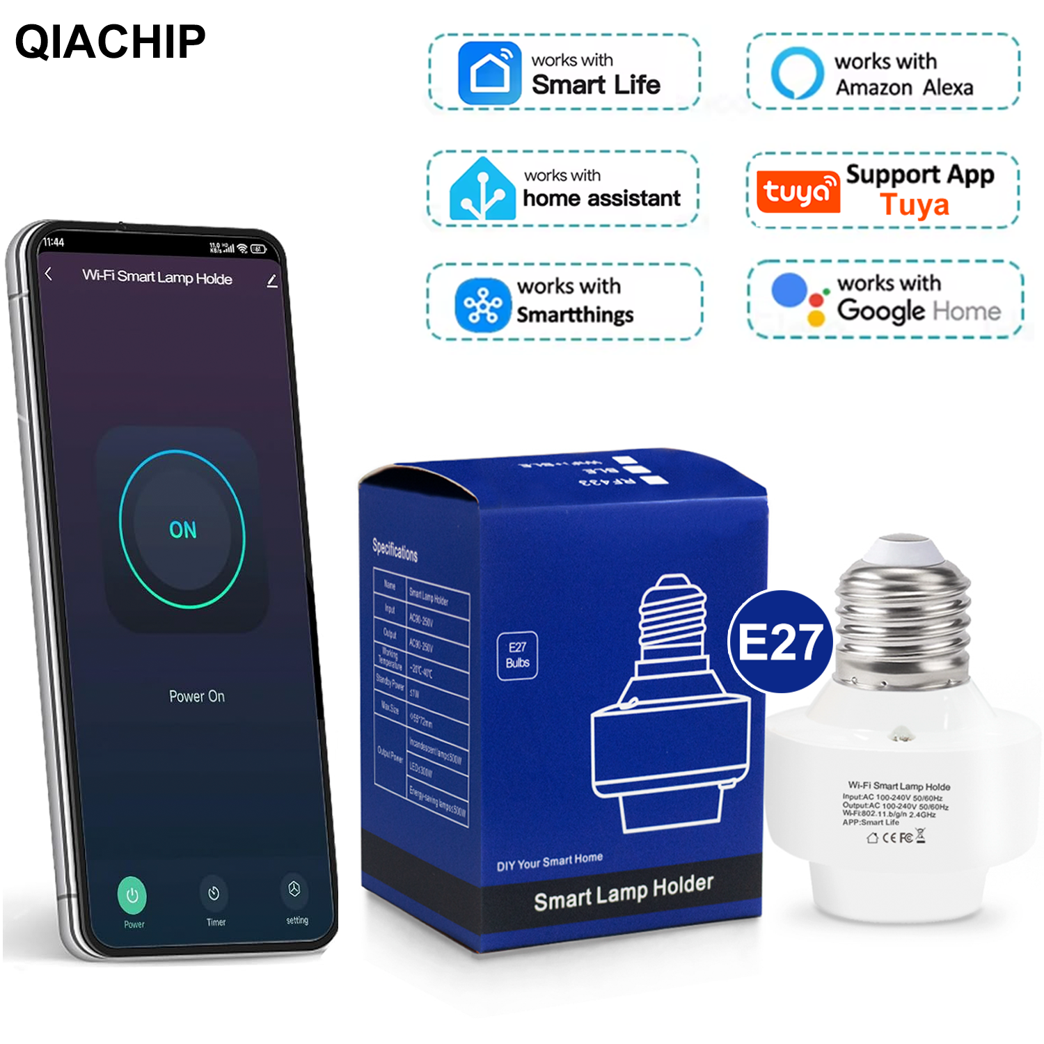 Tuya Smart E27 Socket Switch A - Smart Home Button のレビューと価格