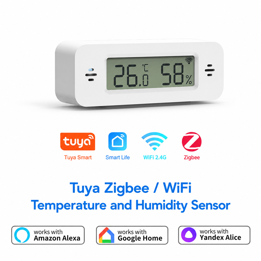 Tuya Zigbee WiFi Mini Temp & H - Smart Home Yandex のレビューと価格