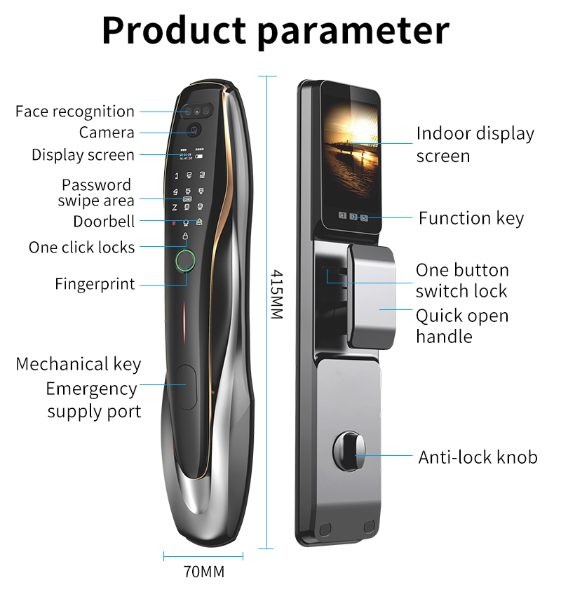 TYSH Tuya Security Fingerprint - Wifi Doorbell Camera のレビューと価格