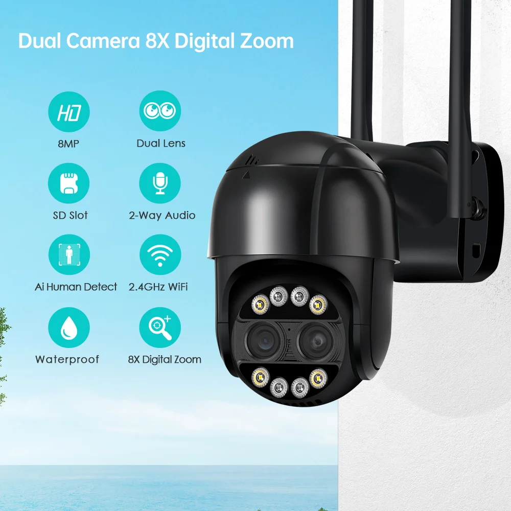 BESDER 8MP 4K PTZ IP Camera 8x - Smart Home Windows App のレビューと価格