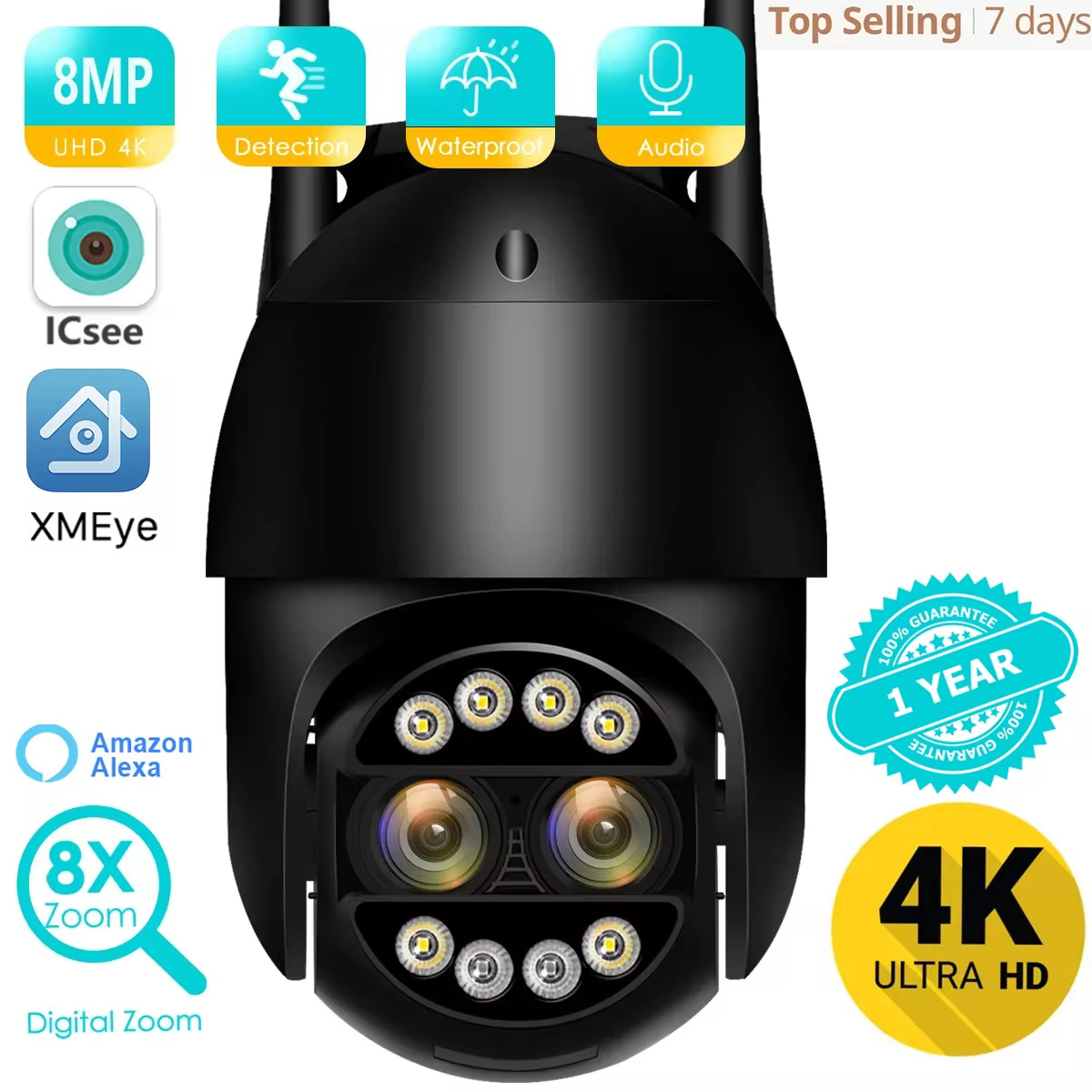 BESDER 8MP 4K PTZ IP Camera 8x - Smart Home Windows App のレビューと価格